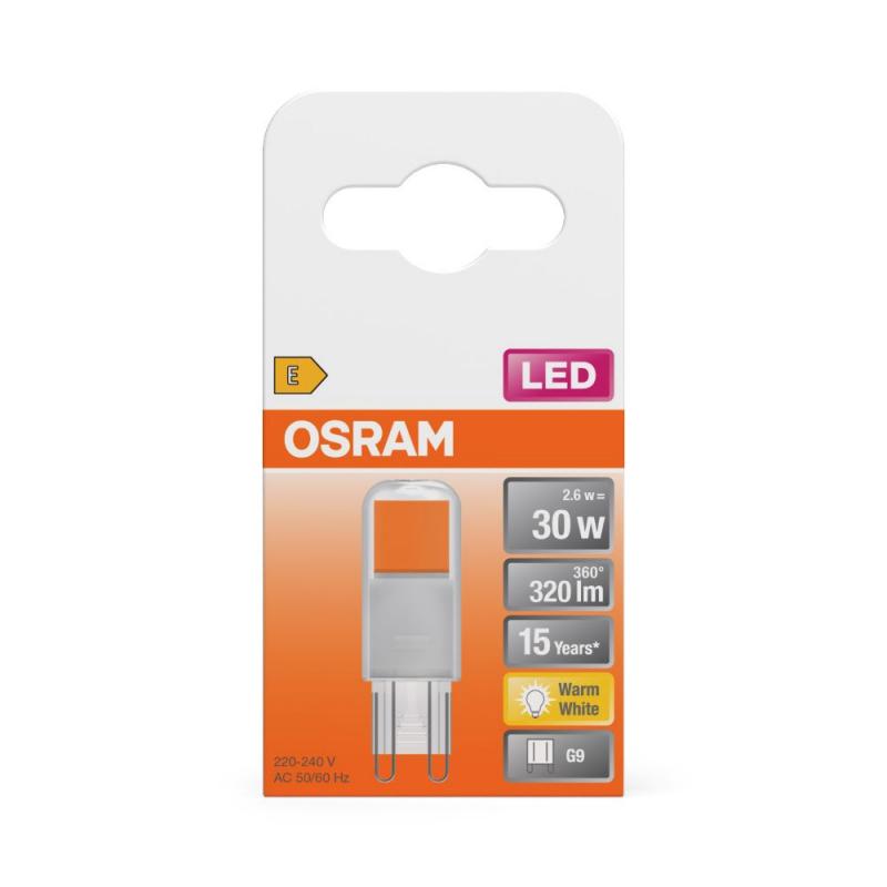 OSRAM LED PIN G9 warmweiß 2,6W wie 30W Stiftsockellampe 2700K